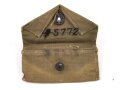 U.S. WWII Bandage pouch. Khaki, dated 1941, used