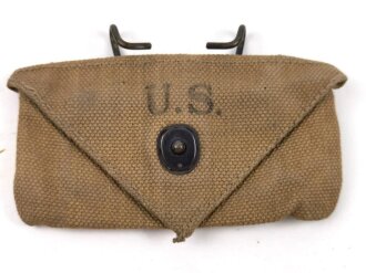 U.S. WWII Bandage pouch. Khaki, dated 1942, used