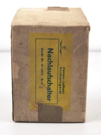 Luftwaffe Nachlaufschalter Geräte Nummer 19 - 6312  A3. Originalverpackt, Funktion nicht geprüft