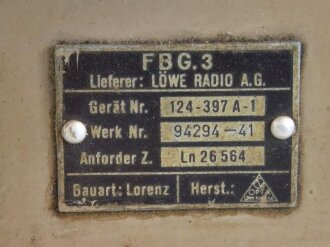 Luftwaffe FBG.3 Ln 26564, Fernbediengerät zur...