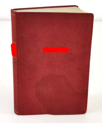 Adolf Hitler "Mein Kampf" rote Dünndruckausgabe von 1940. Leichter Wasserschaden