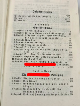 Adolf Hitler "Mein Kampf" Kriegsausgabe von 1940 mit leichtem Wasserschaden