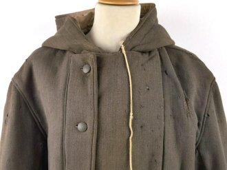 Winterwendejacke Wehrmacht mausgrau auf weiß. Getragenes, ungereinigtes Stück