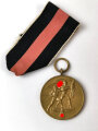 Anschlussmedaille 1. Oktober 1938 mit Band, sehr guter Zustand