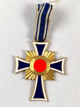 Ehrenkreuz der Deutschen Mutter ( Mutterkreuz ) in Gold an kurzem Band