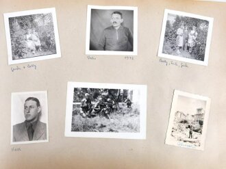 Afrikakorps, Fotoalbum eines Angehörigen wohl 90. Leichte Afrikadivision mit 4 eingeklebten Feldpostbriefen mit Palmenstempeln