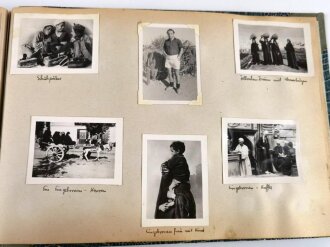 Afrikakorps, Fotoalbum eines Angehörigen wohl 90. Leichte Afrikadivision mit 4 eingeklebten Feldpostbriefen mit Palmenstempeln