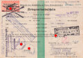 "Kriegsurlaubschein" eines Angehörigen der Dienststelle 20 730 D, und kleiner Wehrmachtsfahrschein Teil 2, datiert 1943