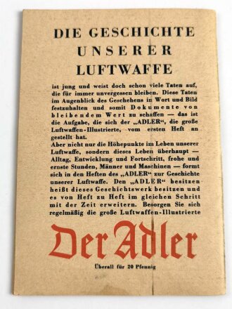 Adler-Liederheft "Liederbuches der Luftwaffe" DIN A6, 32 Seiten