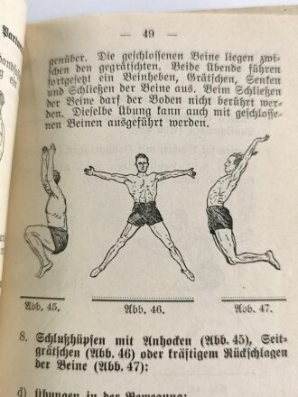 H.Dv. 475 "Sportvorschrift für das Heer" vom 1. Oktober 1938, 126 Seiten, DIN A6, stark gebraucht, loser Umschlag