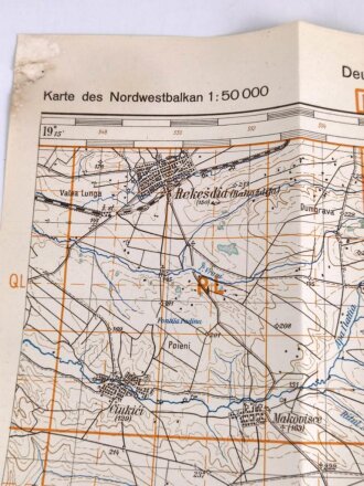 Deutsche Heereskarte 1943 "Rakazdija" Serbien