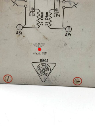 Schnurloser Überträger Wehrmacht datiert 1941, Funktion nicht geprüft