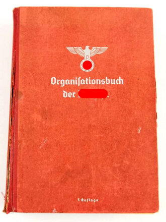 Organisationsbuch der NSDAP, 7.Auflage 1943. Einband defekt, sonst gut