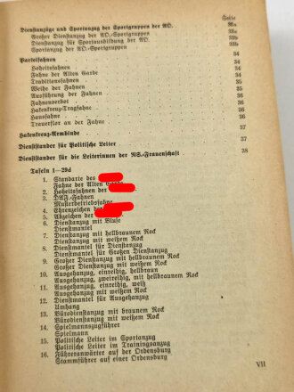 Organisationsbuch der NSDAP, 7.Auflage 1943. Einband defekt, sonst gut