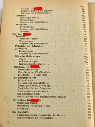 Organisationsbuch der NSDAP, 7.Auflage 1943. Einband defekt, sonst gut