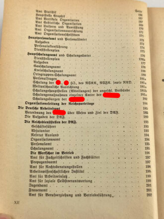 Organisationsbuch der NSDAP, 7.Auflage 1943. Einband defekt, sonst gut