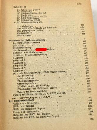 Organisationsbuch der NSDAP, 7.Auflage 1943. Einband defekt, sonst gut