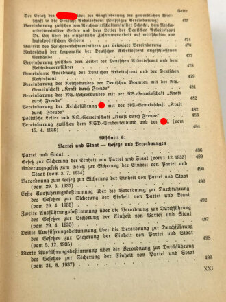 Organisationsbuch der NSDAP, 7.Auflage 1943. Einband defekt, sonst gut