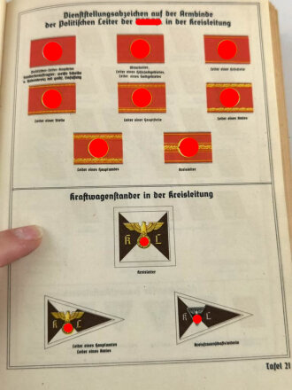 Organisationsbuch der NSDAP, 7.Auflage 1943. Einband defekt, sonst gut