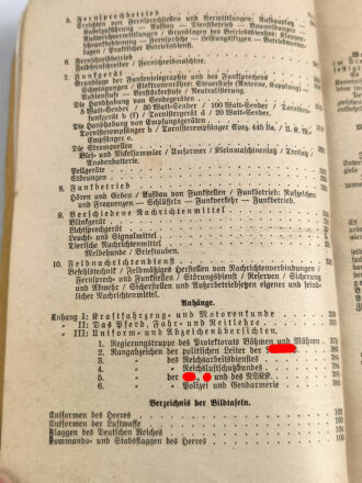 "Der Dienstunterricht im Heere, Ausgabe für den Nachrichtensoldaten" Jahrgang 1941, 385 Seiten, DIN A5, stark gebraucht