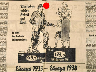 Völkischer Beobachter, kostenlose Sonderausgabe, "Die Parole am 10. April:" 1938