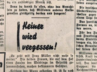 Völkischer Beobachter, kostenlose Sonderausgabe, "Die Parole am 10. April:" 1938