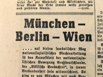 Völkischer Beobachter, kostenlose Sonderausgabe, "Die Parole am 10. April:" 1938