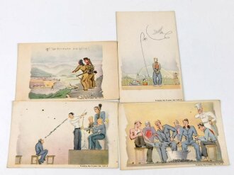 Kriegsgefangene in Canada , 4 Ansichtskarten...