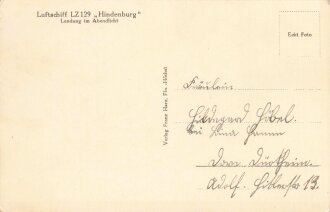 Ansichtskarte " Luftschiff LZ 129 Hindenburg ,...