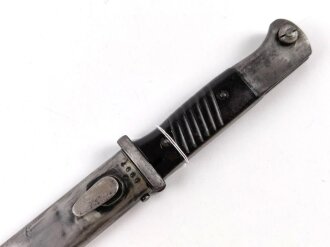 Seitengewehr Modell 84/98 für K98 der Wehrmacht. Nummerngleiches Stück, Hersteller 41cul