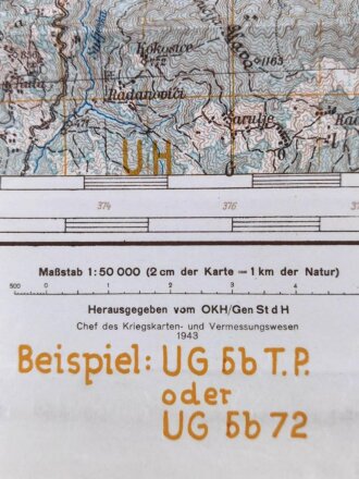 Deutsche Heereskarte 1943 "Priboj" Serbien