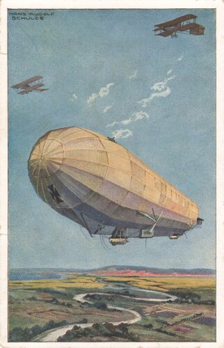1. Weltkrieg Ansichtskarte "Militärluftkreuzer...