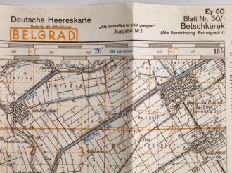 Deutsche Heereskarte 1943 "Betschkerek" Serbien