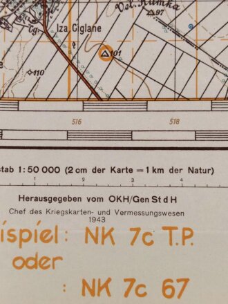 Deutsche Heereskarte 1943 "Werschetz" Serbien