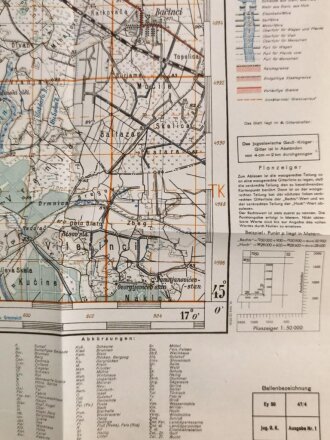Deutsche Heereskarte 1943 "Sid" Kroatien