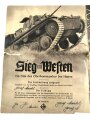 Illustrierter Film-Kurier, "Sieg im Westen" Ein Film des Oberkommandos des Heeres, stark gebraucht, geknickt