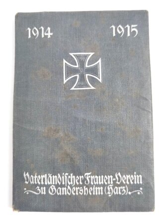 1.Weltkrieg, Kriegs Banknotentasche , gegeben von " Vaterländischer Frauenverein zu Gandersheim ( Harz ) "