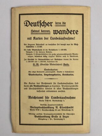 Reichskarte, Einheitsblatt 122, Bad Orb - Schweinfurt - Lohr - Würzburg