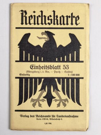 Reichskarte, Einheitsblatt 53, Königsberg i. d. Rm. - Pnritz - Soldin