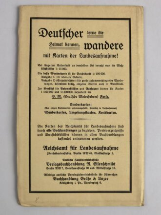 Reichskarte, Einheitsblatt 59, Haselünne - Vechta - Rheine - Osnabrück, datiert 1933