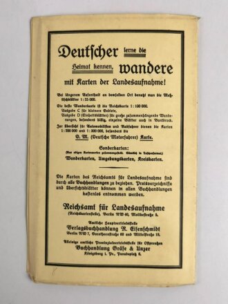 Reichskarte, Einheitsblatt 152a, Villingen - Sigmaringen - Tuttlingen - Überlingen