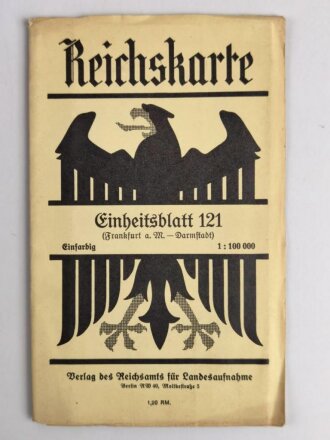 Reichskarte, Einheitsblatt 121, Frankfurt a. M. - Darmstadt