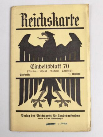 Reichskarte, Einheitsblatt 70, Vreden - Ahaus - Bocholt - Coesfeld