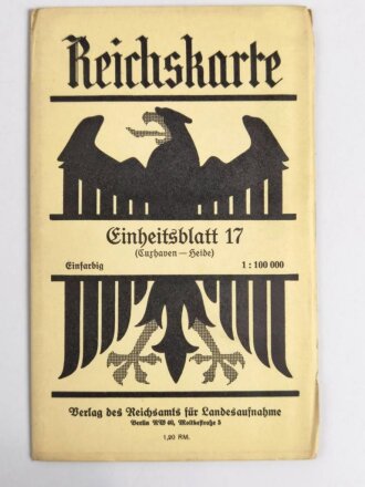 Reichskarte, Einheitsblatt 17, Cuxhaven - Heide