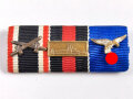 3er Bandspange eines Luftwaffen Angehörigen mit Prager Brug Auflage, Breite 44mm