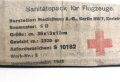 Sanitätspack für Flugzeuge, Anforderzeichen S 10182 , datiert 1941. Sehr seltenes Stück, mit dem originalen Inhalt, lediglich die 5 Ampullen Morphin  fehlen