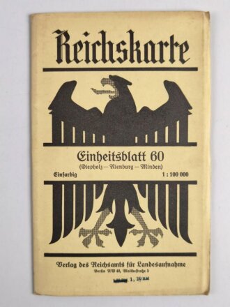 Reichskarte, Einheitsblatt 60, Diepholz - Nienburg - Minden