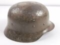 Spanien, Stahlhelm M42. Originallack und Innenfutter, ungereinigtes Stück