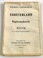 Heimat-Landkarte, Sudetenland, Regierungsbezirk Aussig, 1937, Rückseite mit Tesa verstärkt, Maße: 47 x 85 cm