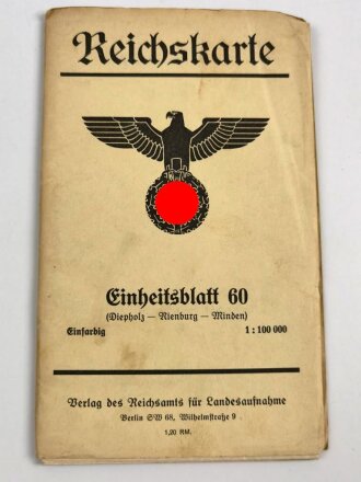 Reichskarte, Einheitsblatt 60, Diepholz - Nienburg - Minden